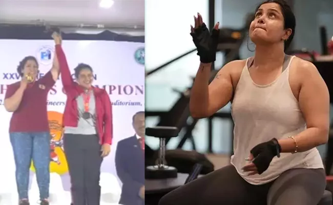 Actress Pragathi Won Bronze Medal In Nationals Women Weight Lift - Sakshi