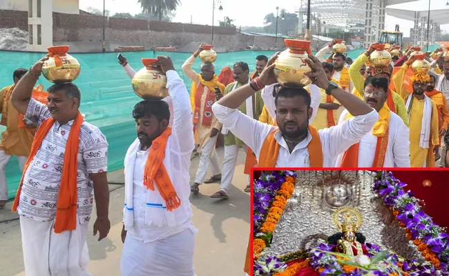 Ram Mandir consecration rituals begin with akshat puja - Sakshi