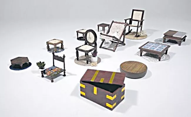 Builds Miniature Furniture To Revive India Forgotten Tradition - Sakshi