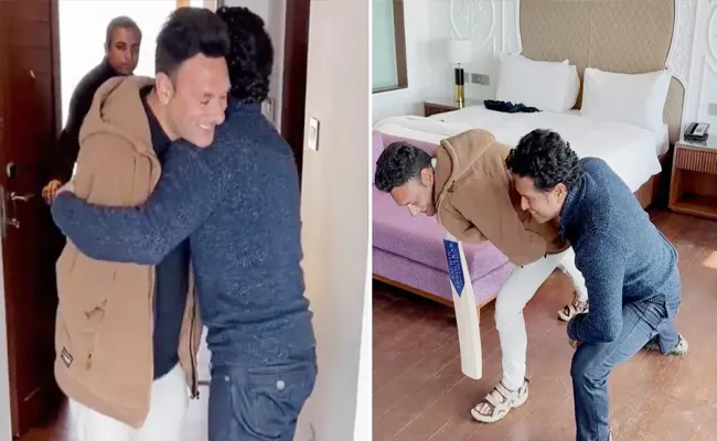 The Real Hero: Sachin Tendulkar Meets Para Cricketer Amir Gifts Bat Video Viral - Sakshi