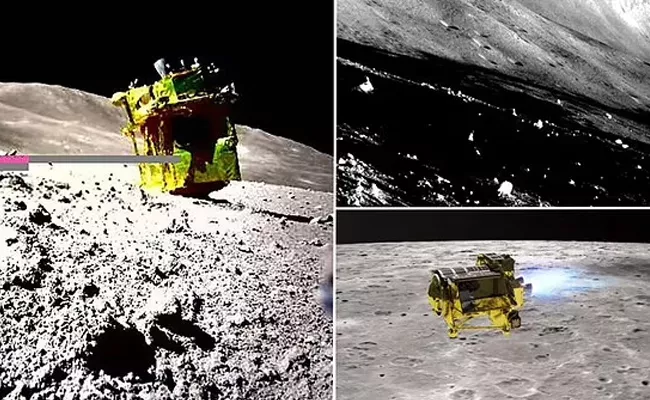 Japan Moon Lander Wakes Up After long Cold Lunar Night - Sakshi