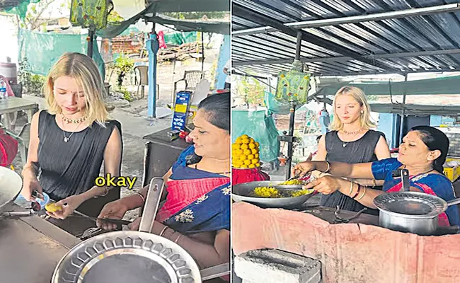 Russian girl Chugurova makes poha with Indian mom - Sakshi