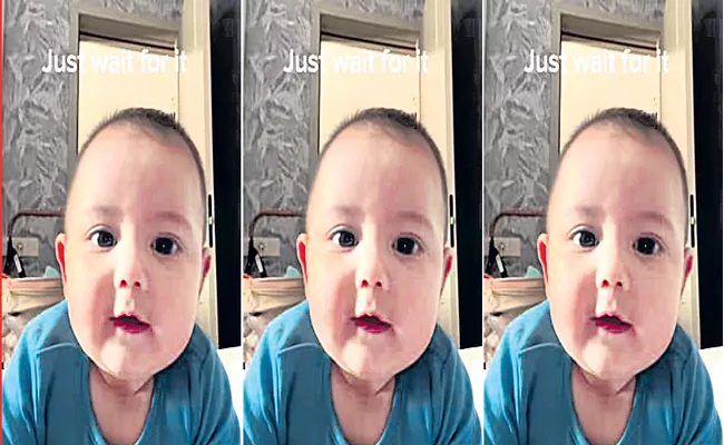 video of an adorable baby has garnered over 35 million views on social media - Sakshi