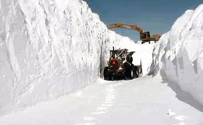 Snow Blocks Roads In California - Sakshi
