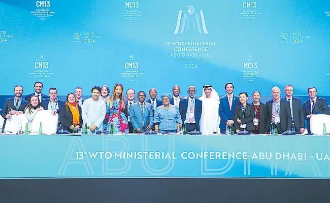Recently concluded WTO Ministerial Meeting in Abu Dhabi - Sakshi