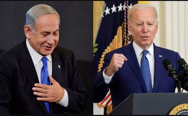 US Joe Biden Warns Netanyahu Over Gaza Civilian Protection - Sakshi