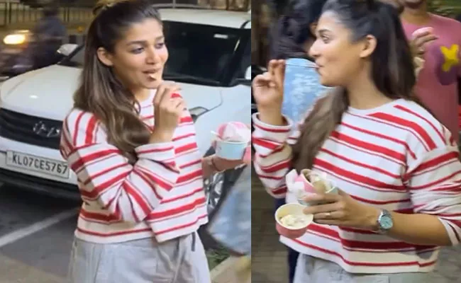 Nayanthara Midnight Ice Cream Adventure In Kerala, Video Goes Viral - Sakshi