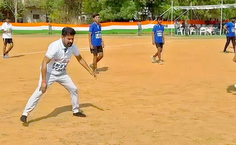 CM Revanth Reddy Plays Football for relax at Hyderabad