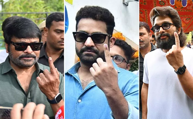 Lok sabha elections 2024: Tollywood And Other Film Actors Casting Vote In Lok Sabha Election