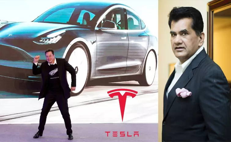 Amitabh Kant Says India Will Not Change Ev Policy According To Tesla