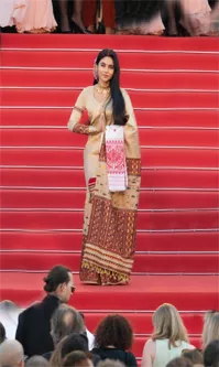 Cannes: Aimee Baruah Dons Assamese Attire On Red Carpet