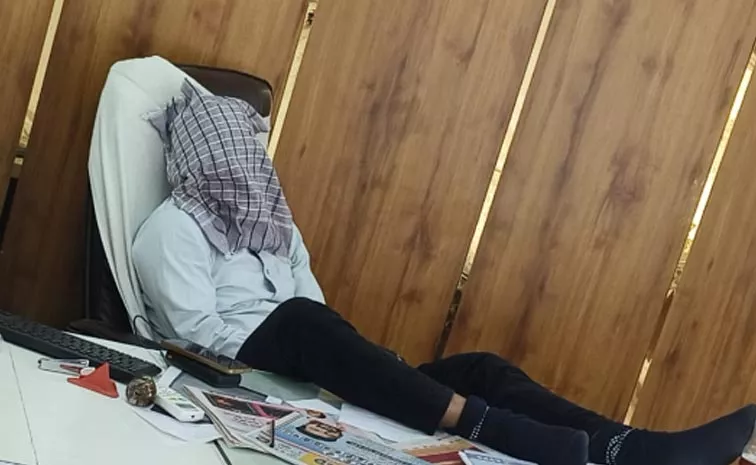 Miryalaguda Municipal Commissioner Sleep In The Office