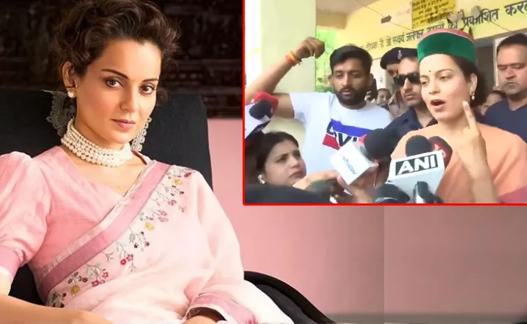 Kangana Ranaut Casts Her Vote In Mandi