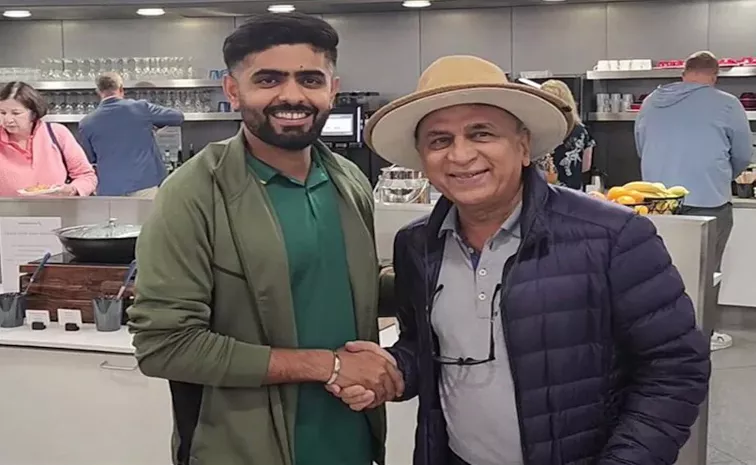 Sunil Gavaskar Meets Babar Azam At Dining Area