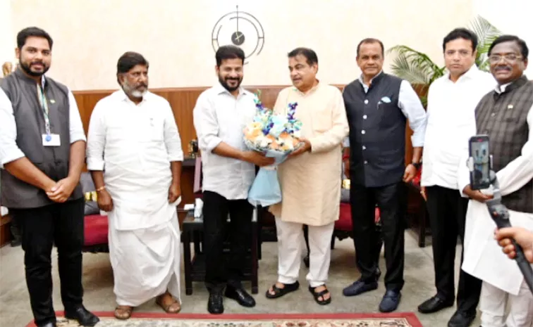 Cm Revanth And Ministers Meet With Union Minister Nitin Gadkari