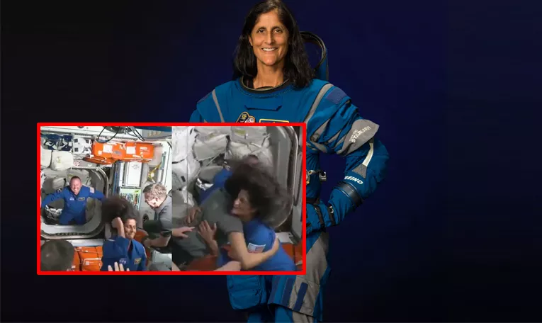 Sunita Williams dances as her Boeing Starliner capsule docks with Space Station