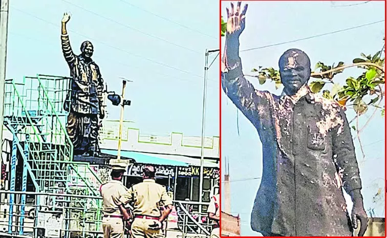 Dr YSR Statue Destroyed By TDP Leaders: Andhra Pradesh
