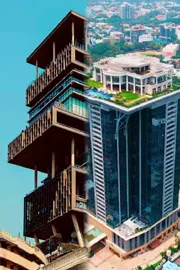 mansion home was built on top of a 400ft skyscraper in bengaluru