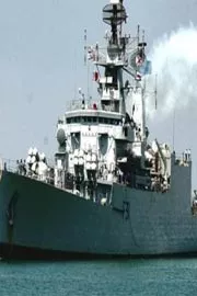 INS Brahmaputra Severely Damaged In Fire,Lying On Its Side Sailor Missing