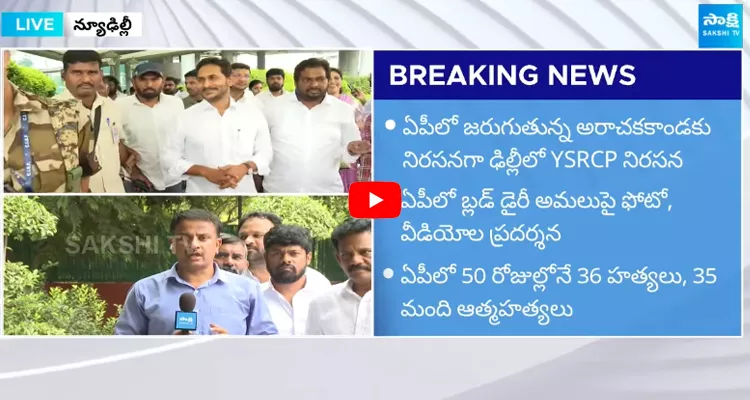 YS Jagan and Other YSRCP Leaders Protest in Delhi