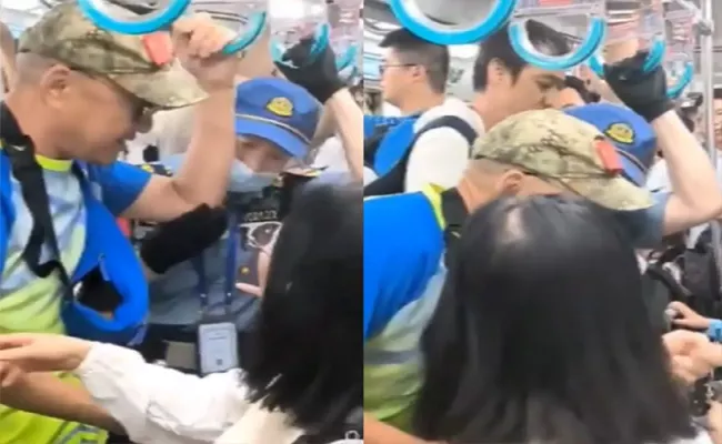 Video: china Man Hits Woman For Not Giving Him Seat in metro