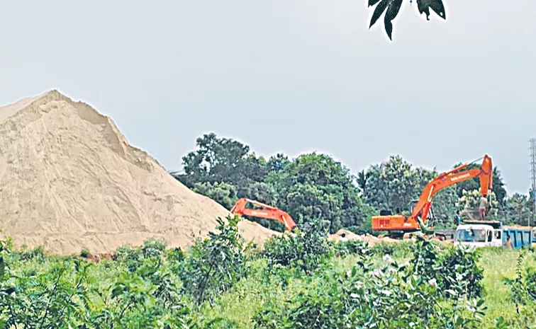 Jana Sena leader swept sand reserves in Rajahmundry Rural and City constituencies