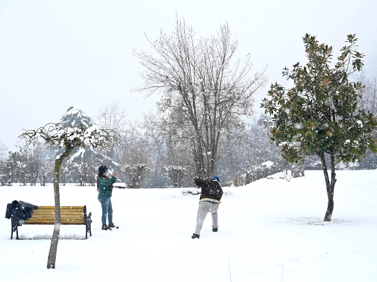 Gulmarg turns white as Kashmir receives fresh snowfall photo gallery - Sakshi