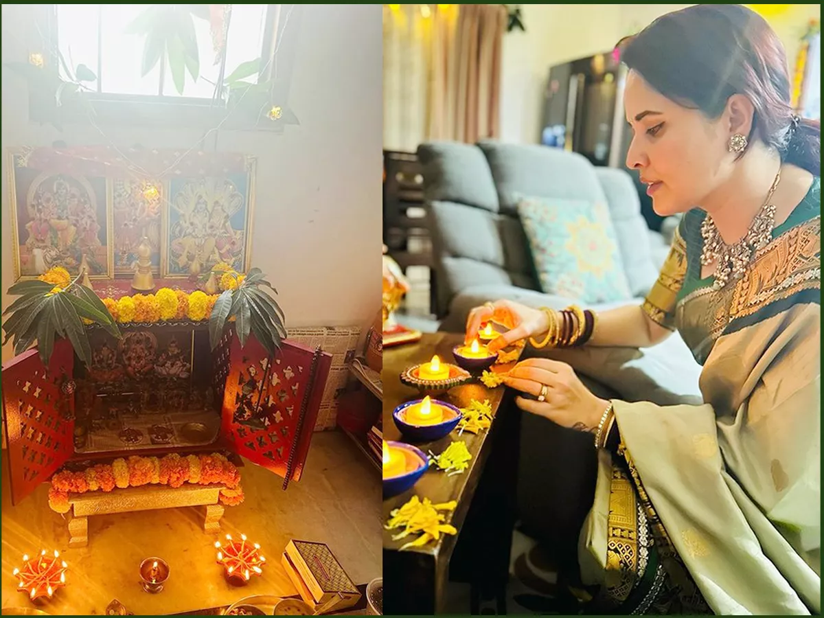 Anchor Anasuya Diwali Celebration Photos - Sakshi