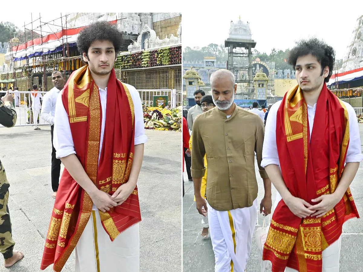 SuperStar Krishna Grand Son Jaya Krishna Visited Tirumala Temple Photos - Sakshi