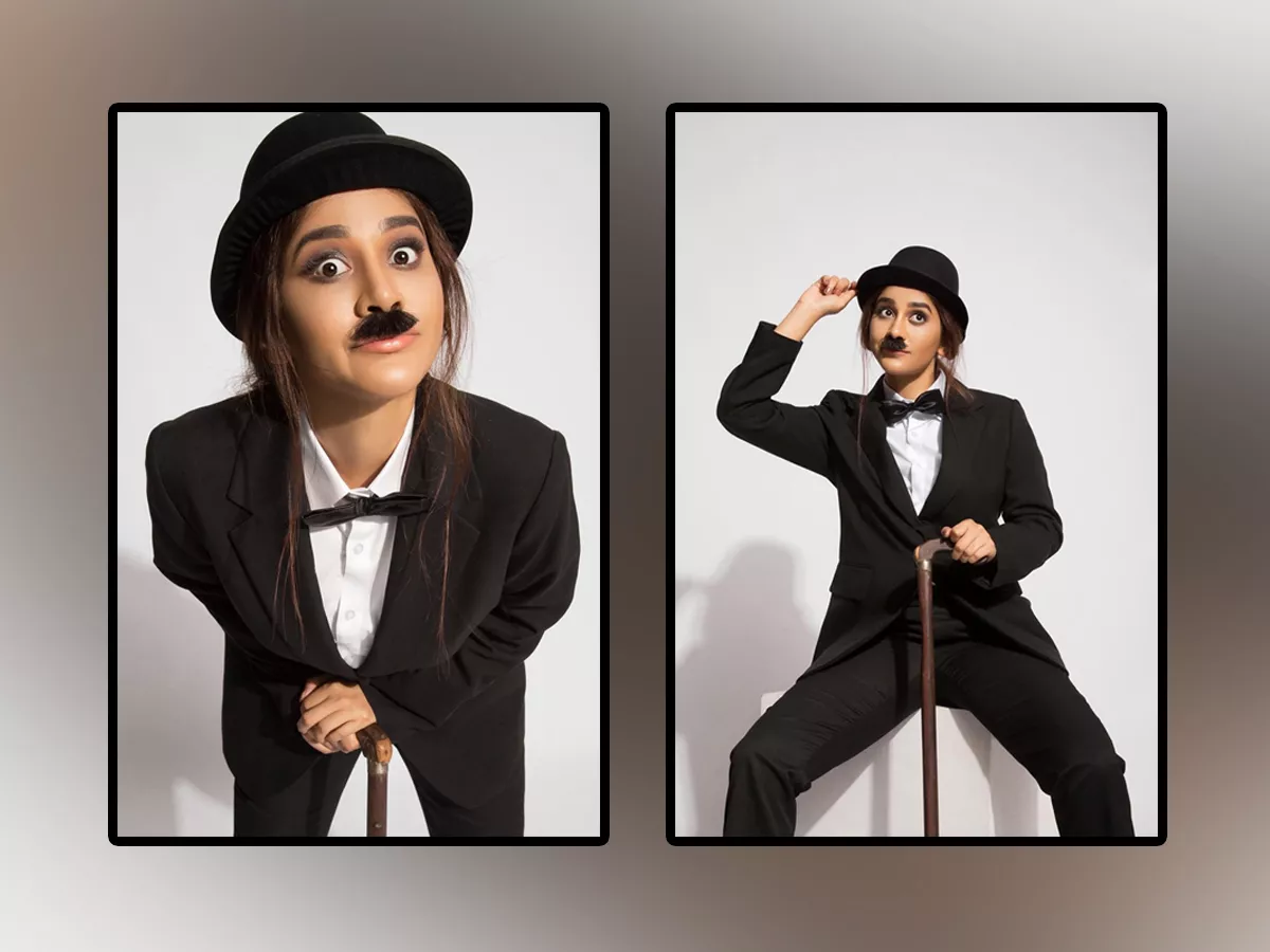 Naba Natesh Has Changed To A Legendary Actor Charlie Chaplin As A Tribute