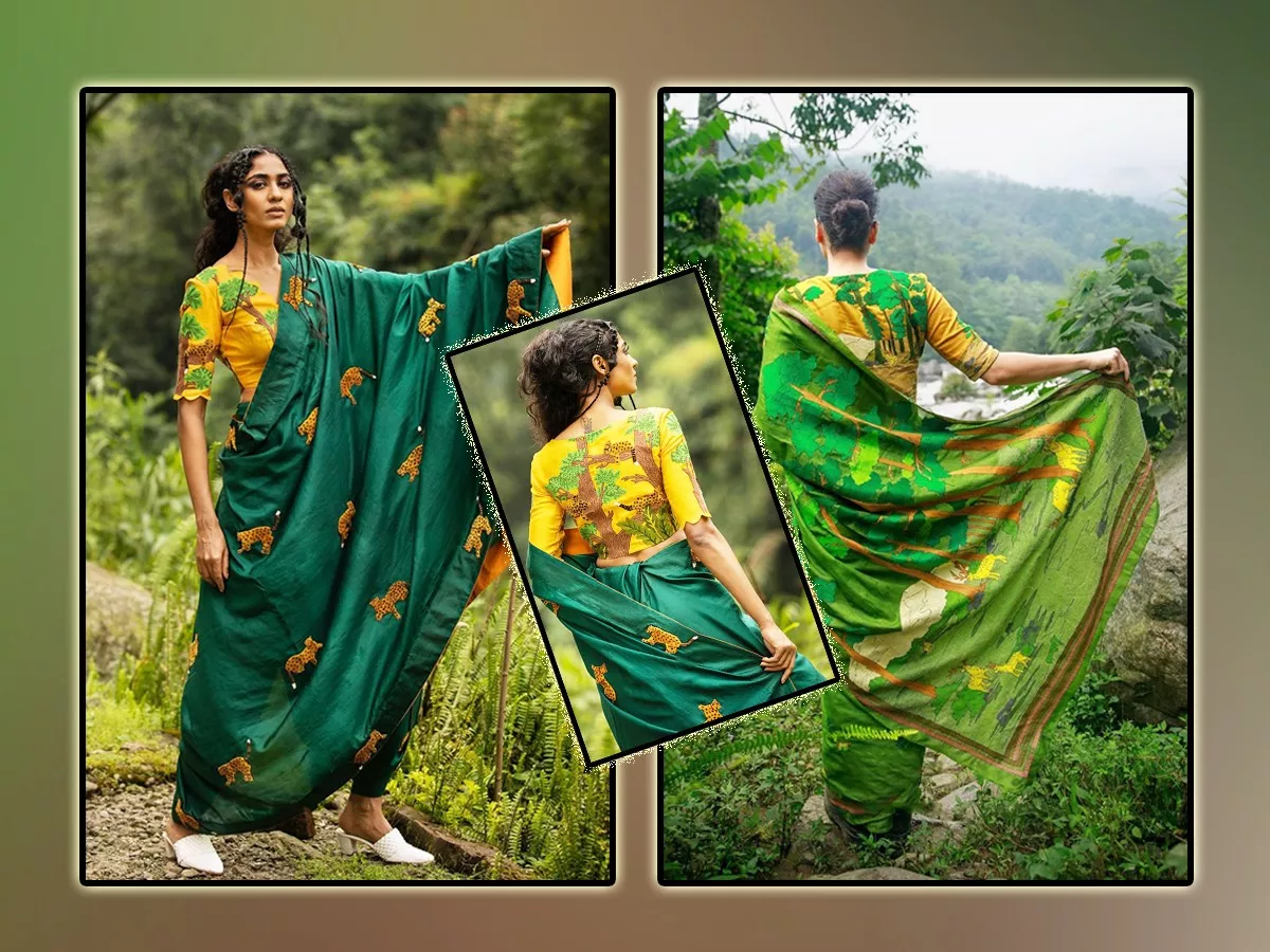 Amazing Designs Of Forestry On Sarees