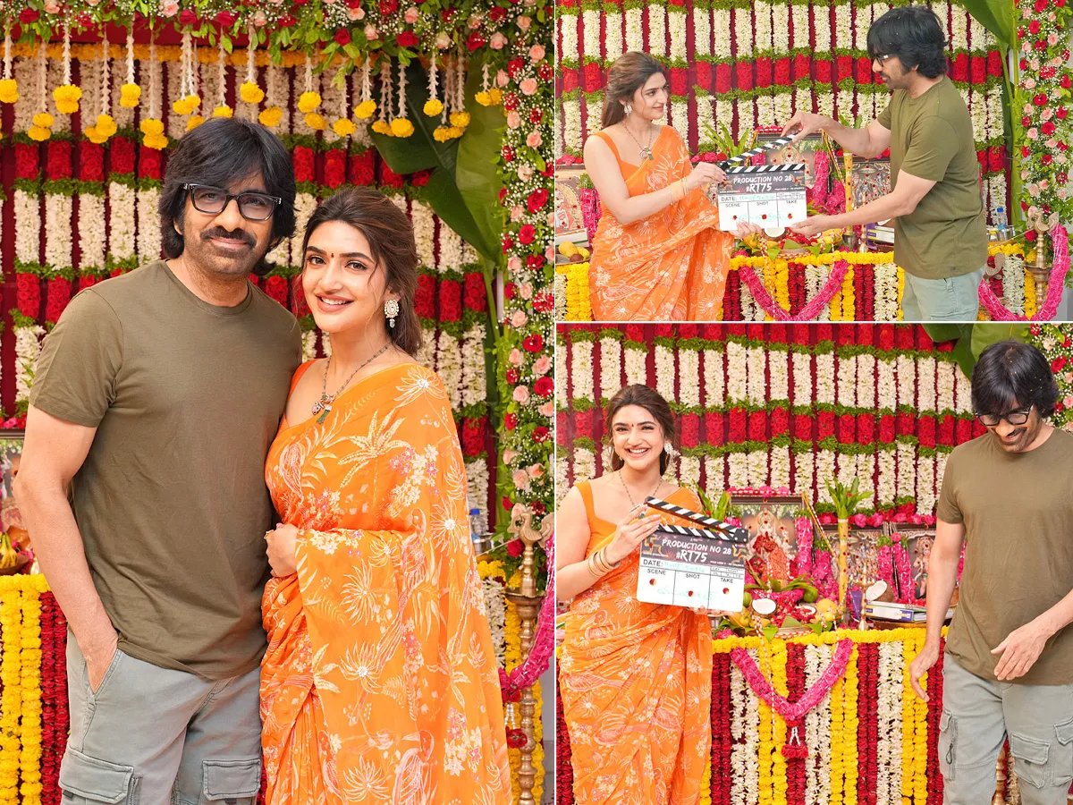 Ravi Teja And Sreeleela reunite for RT75 shoot begins with pooja ceremony Photos