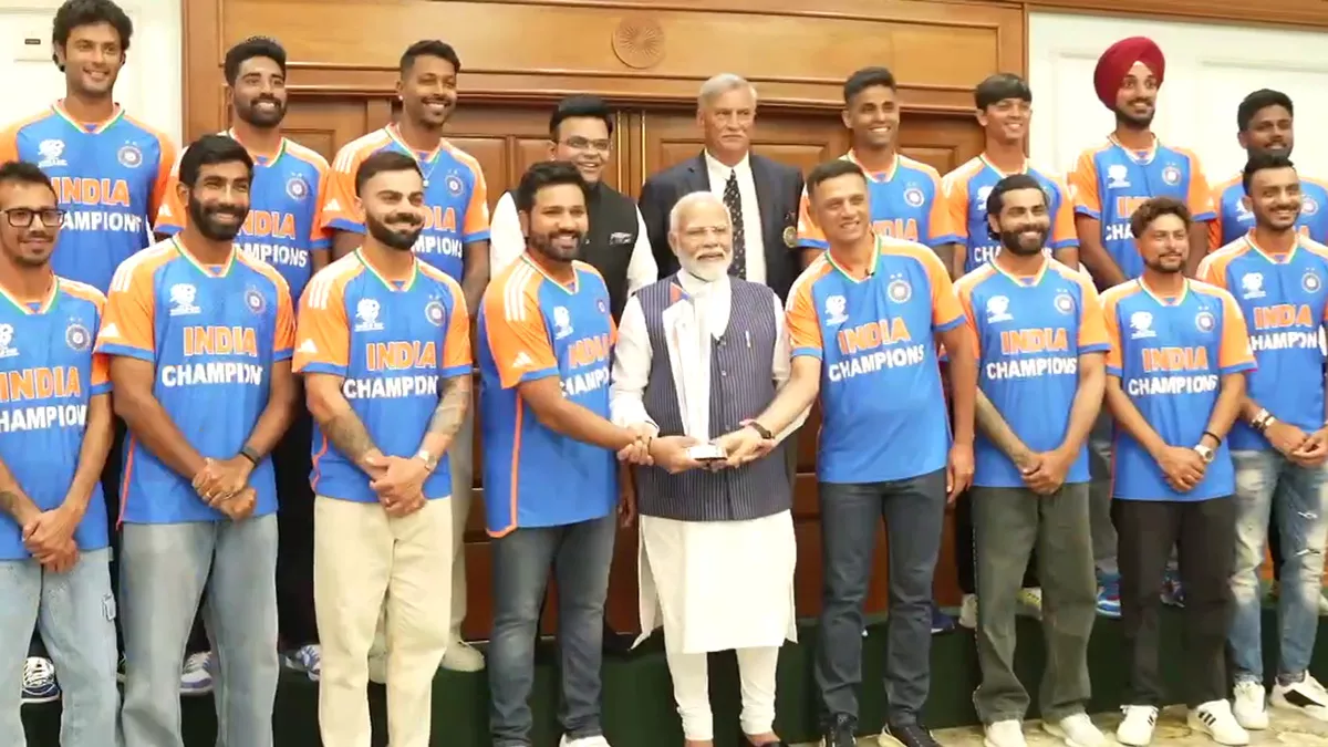 Team India Meets PM Modi At His Office After T20 World Cup 2024 Win, Photos Gallery