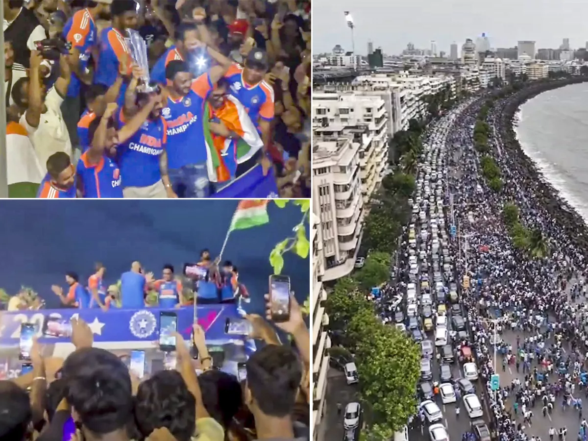 Team India T20 World Cup Victory Parade Photos