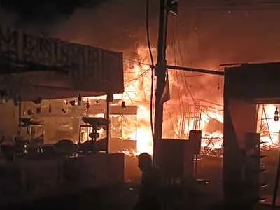 Massive Fire At Hyderabad Exhibition Ground - Sakshi