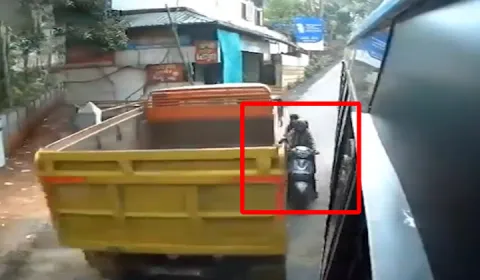 Viral Video Bike Accident In Kerala