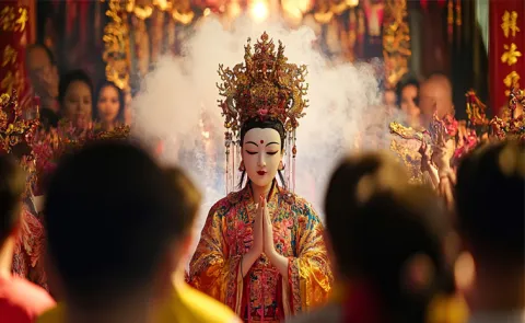 Malaysias temple unveiled the worlds first AI Mazu statue12