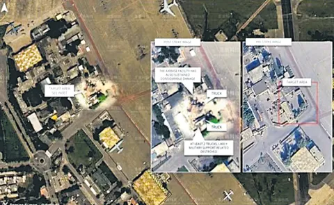 India precision strikes severely damage Pakistan Nur Khan air base14