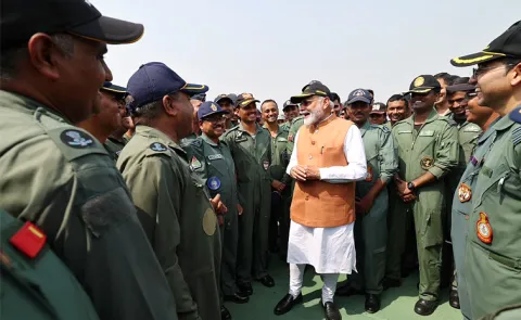 Pm Modi Visits Adampur Air Base In Punjab Interacts With Jawans12