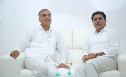 Ktr Went To Harish Rao Residence