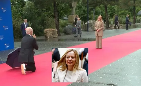 Albanian PM Greet Italian PM Giorgia Meloni7
