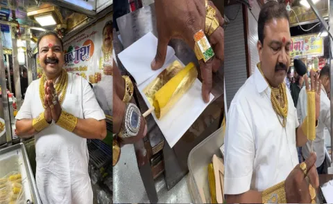 The Gold Man Of Indore Serving Up 24 Carat Gold Kulfi In Sarafa Bazaar14