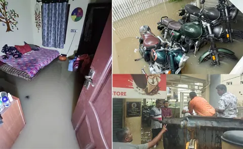 Heavy Rain Fall In Bengaluru Flood Videos Viral12