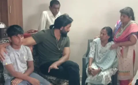 Manchu Vishnu Visit Madhusudhan Family