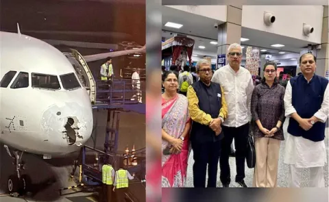 Trinamool MPs Team On IndiGo Plane Caught In Storm Srinagar12