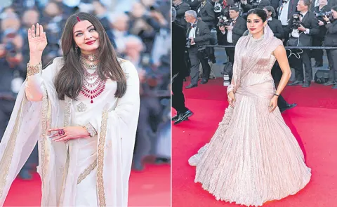Janhvi Kapoor made a breathtaking red carpet debut at Cannes 2025
