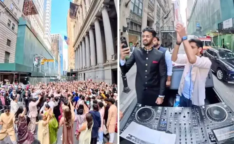 Viral video: Baraat of 400 people shut down Wall Street Goes Viral12