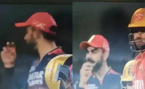 Virat Kohli sledges Musheer Khan with 'paani pilata hai' gesture in IPL 20257