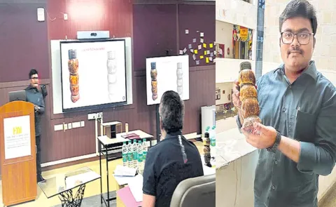 Hyderabad student creates coconut shell water bottle made from coconut shells15