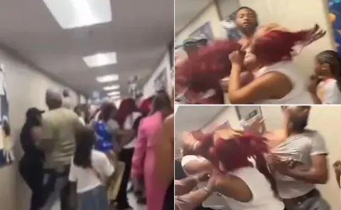 US Faulk School Event Turns Parents Exchange Punches Video Viral15